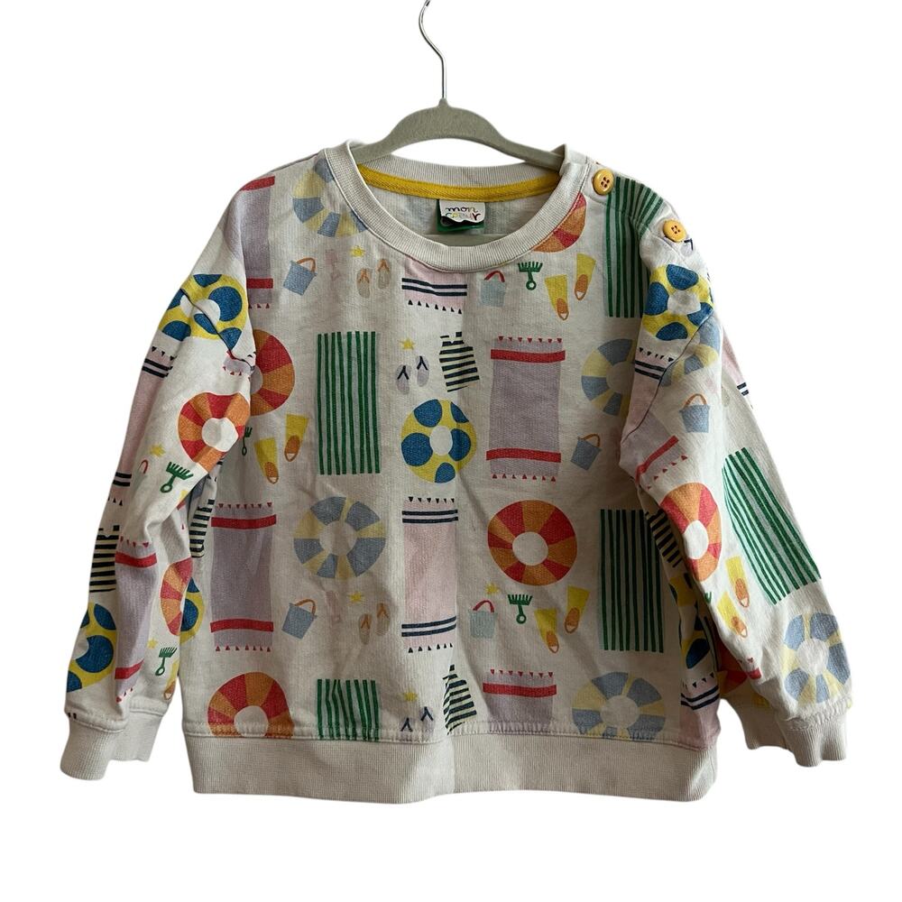 MonCoeur beach print sweatshirt